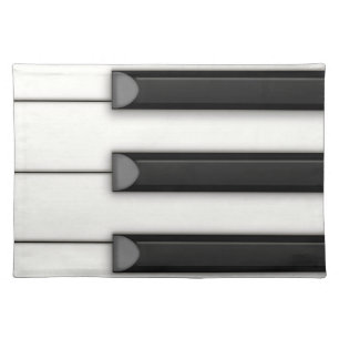 Jumbo Piano Keys Detail Musical Cloth Placemat