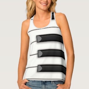 Jumbo Piano Keys Illustration Music Tank Top