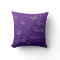 Jumbo Purple Gray Butterfly Floral Keepsake Pillow