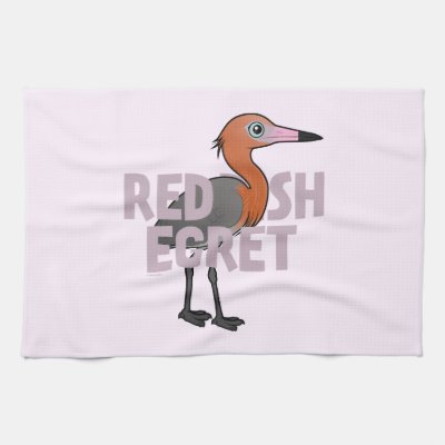 Jumbo Reddish Egret Kitchen Towel