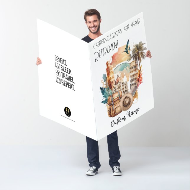 Jumbo Retirement Card for the Adventurous Retiree (In Situ)