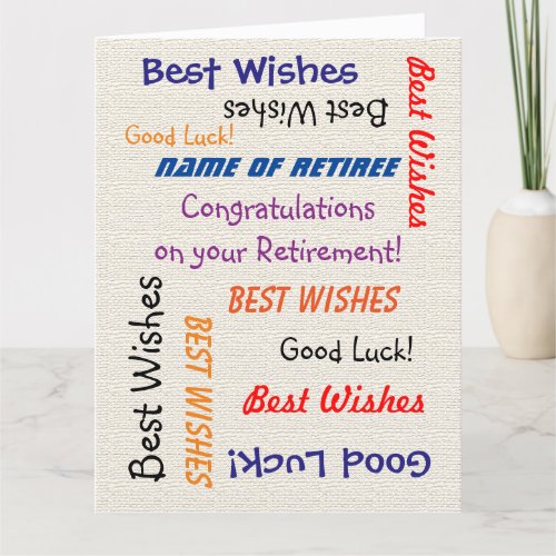 JUMBO Retirement Congratulations from All Burlap Card