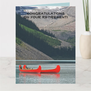 JUMBO Retirement Congratulations from All, Canoes Card
