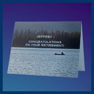 JUMBO Retirement Congratulations from All, Fishing Card