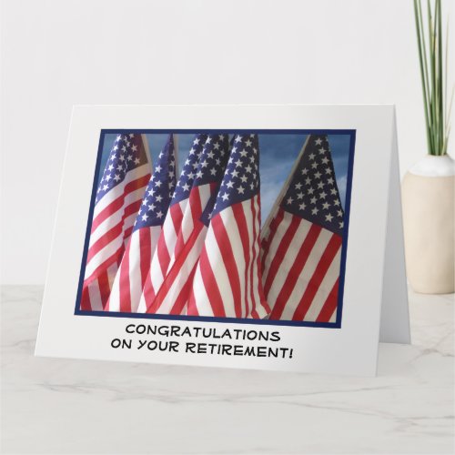JUMBO Retirement Congratulations from All Flags Card