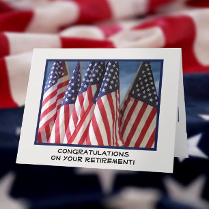JUMBO Retirement Congratulations from All, Flags Card