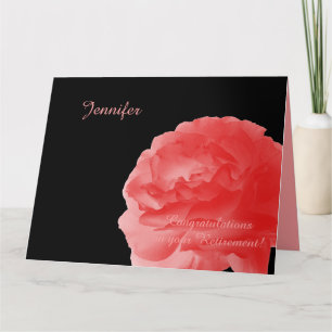 JUMBO Retirement Congratulations from All, Rose Card