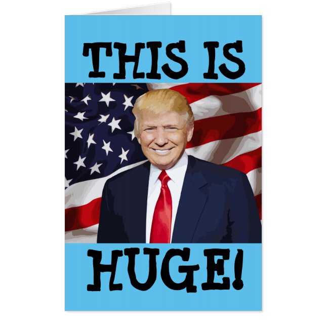 JUMBO RETIREMENT GREETING CARD DONALD TRUMP FUNNY  (Front)