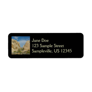 Jumbo Rocks at Joshua Tree National Park Label