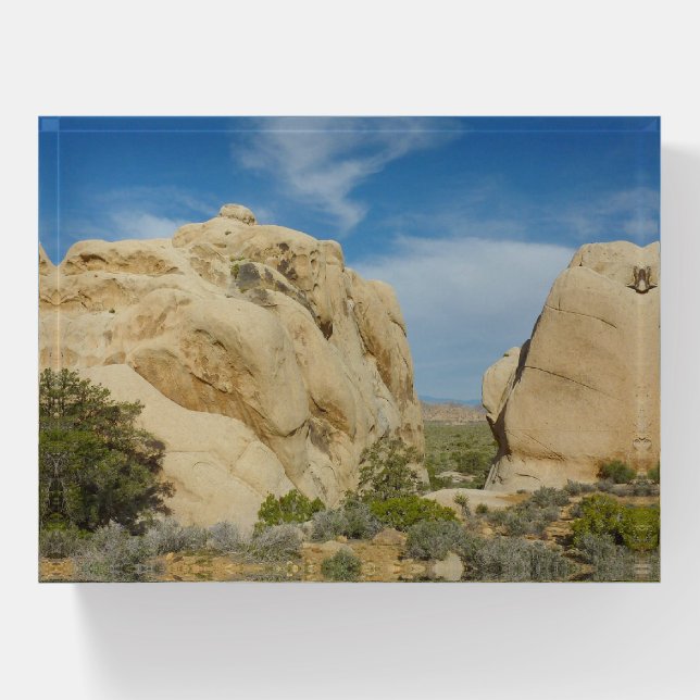 Jumbo Rocks at Joshua Tree National Park Paperweight (Front)