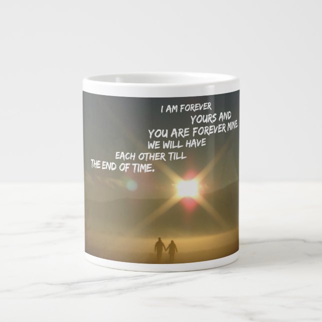 Jumbo Romantic Coffee Mug With I Love You Forever (Front)
