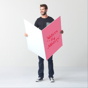 Jumbo Sisters B4 Misters Galentines Day Chic Pink Card