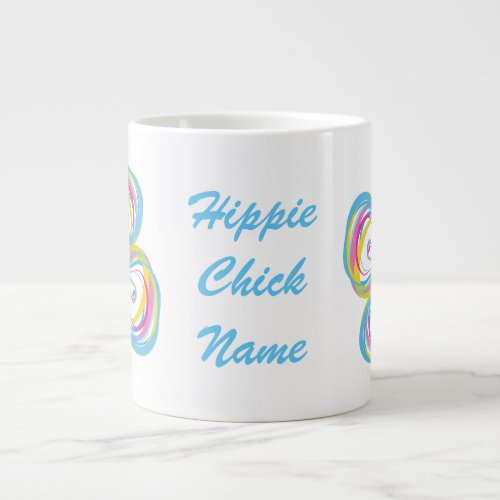 Jumbo size mug with Hippie Chick