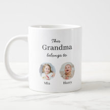 JUMBO size - Two Grandchildren Personalized 