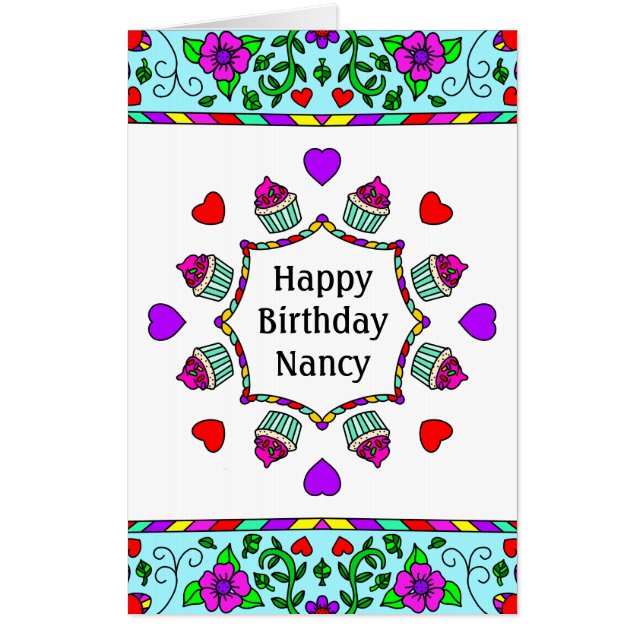 Jumbo Sized Birthday Card with Bonus Coloring Page (Front)