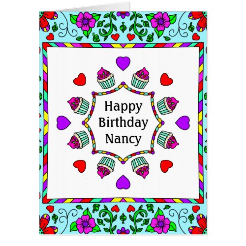 Jumbo Sized Birthday Card with Bonus Coloring Page