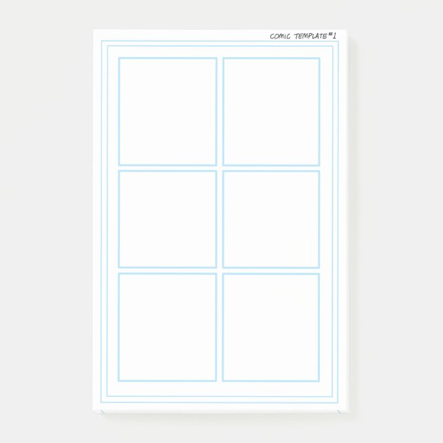 Jumbo Sized Comic Art Template Post-it Notepad (Front)