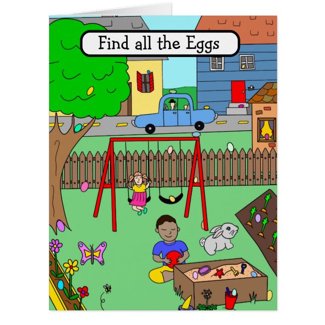 Jumbo-Sized Easter Card for Kids (Front)