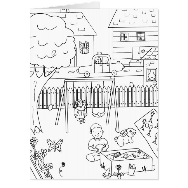 Jumbo-Sized Easter Card for Kids (Front)