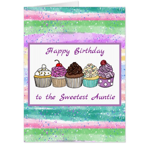 Jumbo_Sized Happy Birthday to My Sweet Auntie  Card