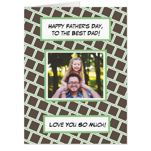 Jumbo Sized Happy Fathers Day Family Photo   Car Card