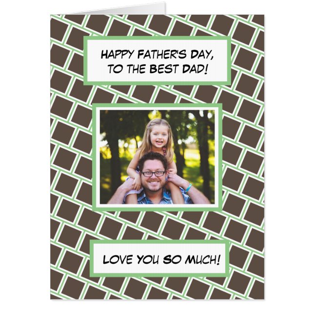 Jumbo Sized Happy Father's Day, Family Photo   Car Card (Front)