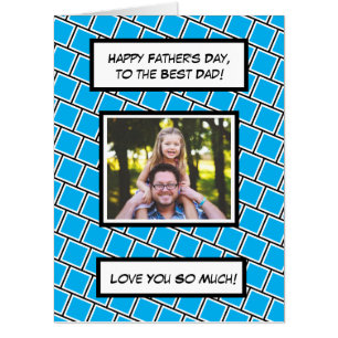 Jumbo Sized Happy Father's Day, Family Photo Car Card