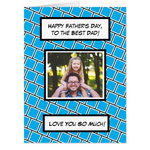 Jumbo Sized Happy Fathers Day Family Photo   Car Card