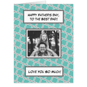 Jumbo Sized Happy Father's Day, Family Photo Car Card