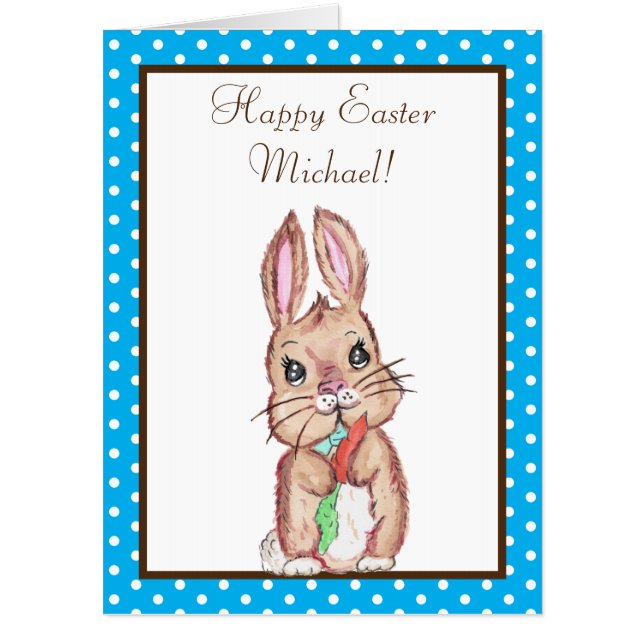 Jumbo Sized Kid's Activity Easter Bunny Card (Front)