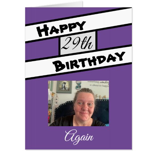 Jumbo Sized Personalized Photo Happy Birthday Card