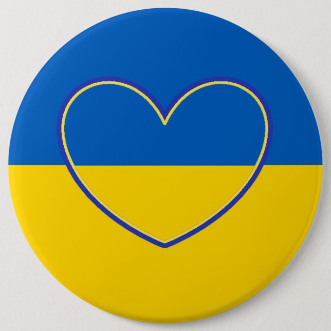 Jumbo Sized Stand in Support with Ukraine   Button (Front)