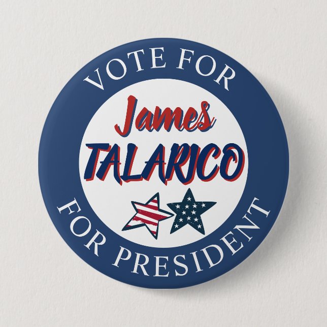 Jumbo-Sized Team James Talarico for President Button (Front)