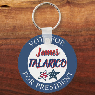 Jumbo-Sized Team James Talarico for President Keychain