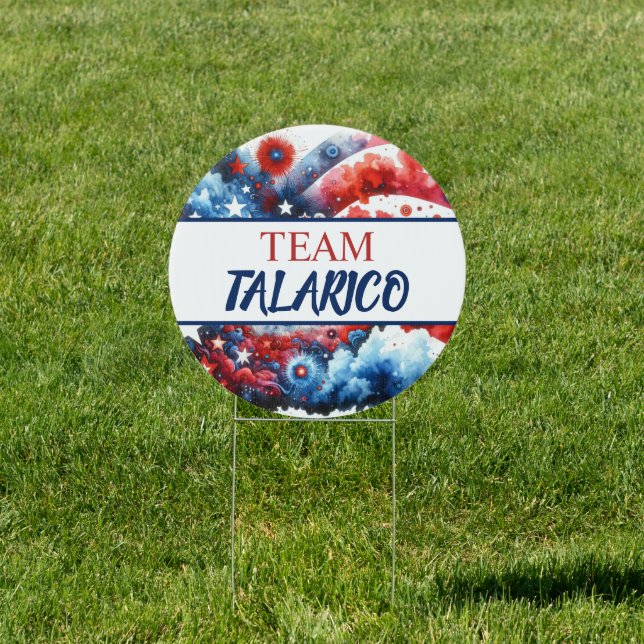 Jumbo-Sized Team James Talarico for President Sign (Insitu)
