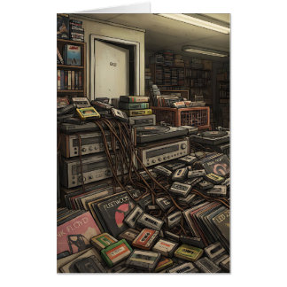 Jumbo-Sized Vintage Music Happy Birthday Grandpa Card