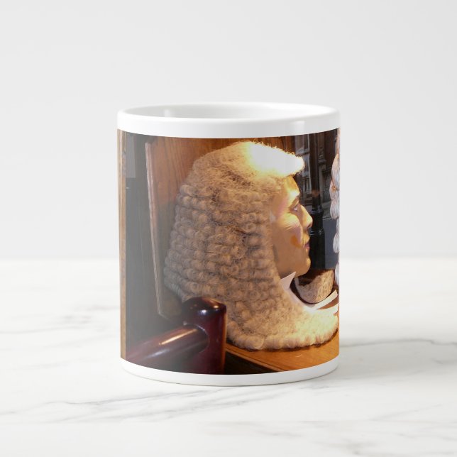 Jumbo Specialty Mug Goat Wigged Barristers! (Front)