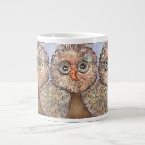 Jumbo Specialty Mug Original Art Owl Face
