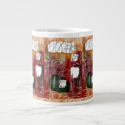 Jumbo Specialty Mug Original artwork Abstract Giant Coffee Mug