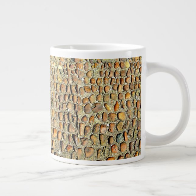 Jumbo Specialty Mug! Unique Stone Motif! Giant Coffee Mug (Right)
