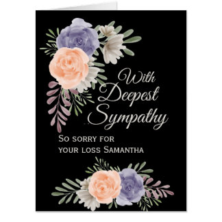 Jumbo Sympathy Floral Peony Rose Group Signing Card