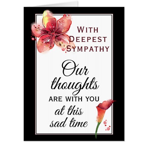 Jumbo Sympathy From Group Lily Card