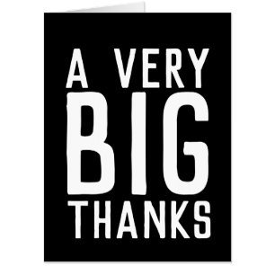 JUMBO THANK YOU Card