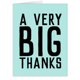 JUMBO THANK YOU OVERSIZED YOU CUSTOMIZE CARD