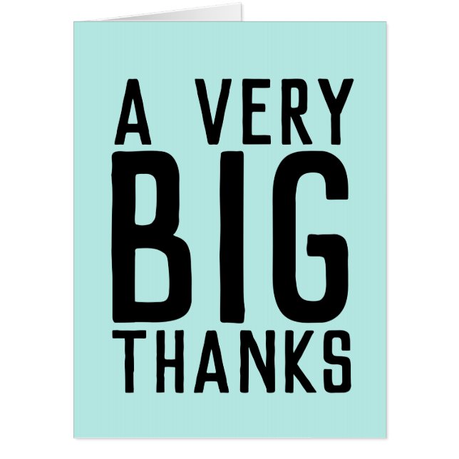 JUMBO THANK YOU OVERSIZED YOU CUSTOMIZE CARD (Front)