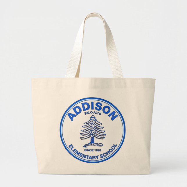 Jumbo Tote Bag, Blue Logo (Front)