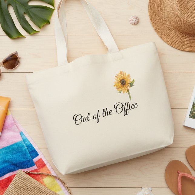 Jumbo Tote Overnight Out of the Office Sunflower (Creator Uploaded)