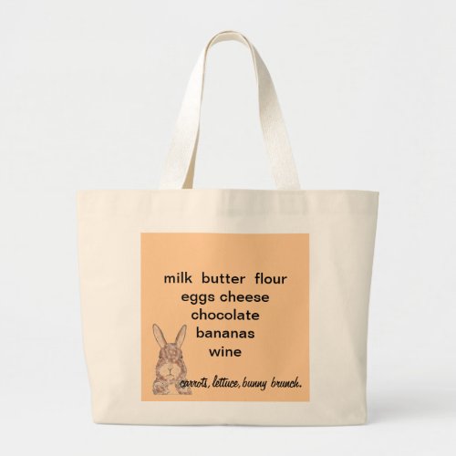 Jumbo Tote with shopping reminder
