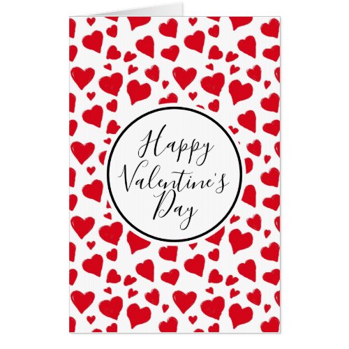 Jumbo Valentines Day Big Red Hearts Personalized Card
