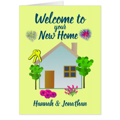 Jumbo Welcome To Your New Home  Card